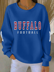 Women's Football Fans Lovers Gameday Casual Sweatshirt