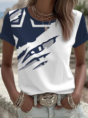Women's Football Print Casual T-shirt