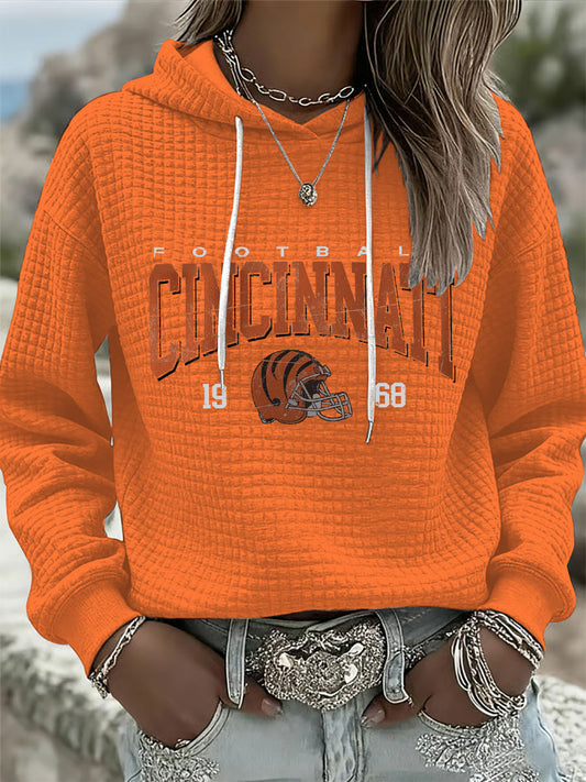 Women's American Football Waffle Hoodie