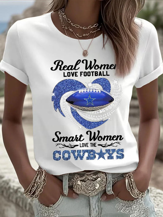 Women's Football Print Casual T-shirt