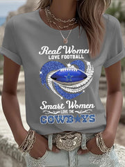 Women's Football Print Casual T-shirt