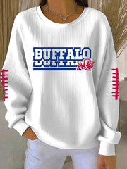 Women's Football Fans Lovers Gameday Casual Long Sleeve Shirt