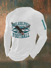 Men's Football Fans Lovers Gameday Casual Long Sleeve T-shirt