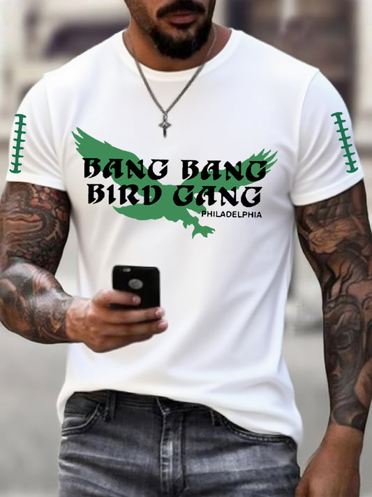 Men's Football Fans Lovers Gameday Casual Short Sleeve T-shirt