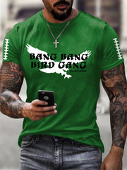 Men's Football Fans Lovers Gameday Casual Short Sleeve T-shirt