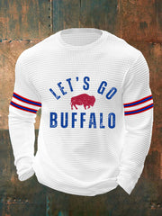 Men's Football Fans Lovers Gameday Casual Waffle Top