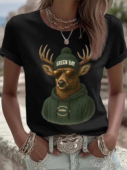 Women's Green rugby T-shirts