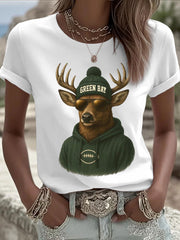 Women's Green rugby T-shirts