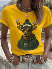 Women's Green rugby T-shirts