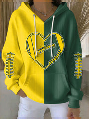 Women's Football Lover Printed Hoodie