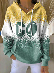 Women's Football Lover Printed Hoodie