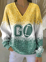 Women's Football Lover Printed Sweatshirt