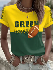 Women's Football Lover Printed T-shirt