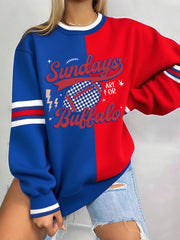 Women's Sundays Are For Bufallo Football Fans Lovers Gameday Casual Sweatshirt