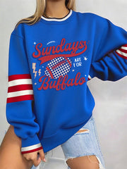 Women's Sundays Are For Bufallo Football Fans Lovers Gameday Casual Sweatshirt