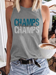 Women's Football Fans Lovers Gameday Casual Vests