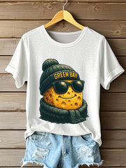 Women's Fun Green Football T-Shirts