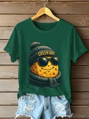 Women's Fun Green Football T-Shirts