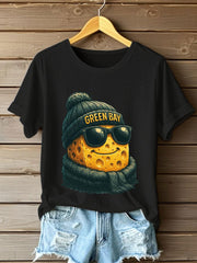 Women's Fun Green Football T-Shirts