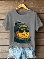 Women's Fun Green Football T-Shirts