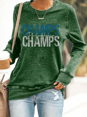 Women's Football Fans Lovers Gameday Casual fitted sweatshirt