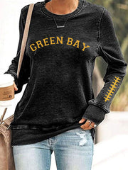 Women's Green Football Sweatshirts