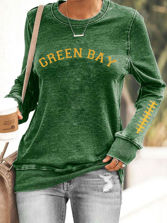 Women's Green Football Sweatshirts