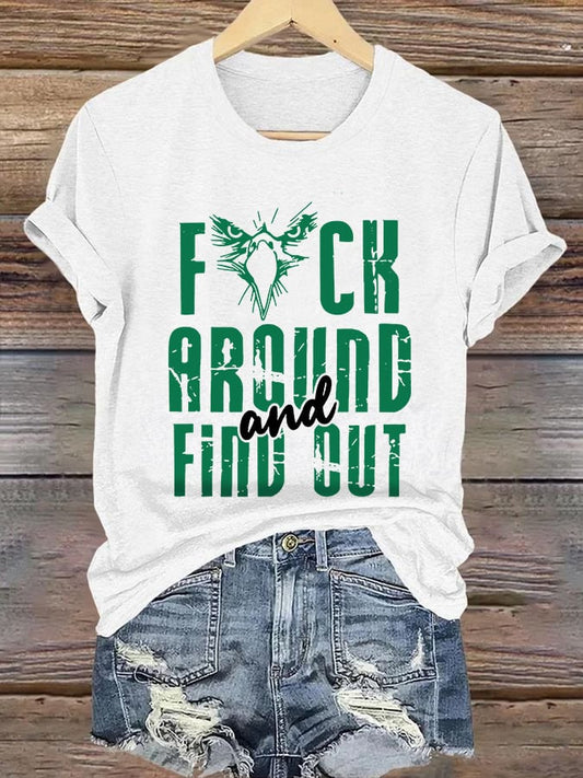 Women's Football Fans Lovers Gameday Casual short-sleeved T-shirt