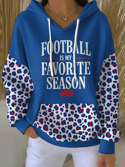 Women's Buffalo Football Lover Printed Hoodie