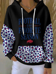 Women's Buffalo Football Lover Printed Hoodie