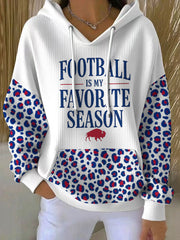 Women's Buffalo Football Lover Printed Hoodie
