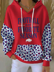 Women's Buffalo Football Lover Printed Hoodie