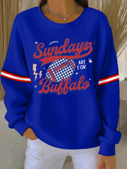 Women's Sundays Are For Buffalo Football Fans Lovers Gameday Casual Sweatshirt