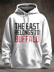 Men's Buffalo Football Lover Printed Hoodie