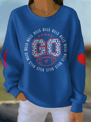 Women's Buffalo Football Lover Printed Sweatshirt