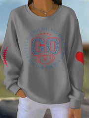 Women's Buffalo Football Lover Printed Sweatshirt