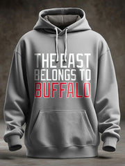 Men's Buffalo Football Lover Printed Hoodie