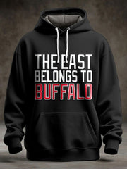 Men's Buffalo Football Lover Printed Hoodie