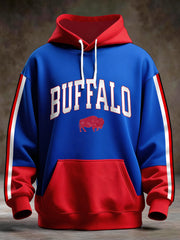 Men's Football Fans Lovers Gameday Casual Pocket Hoodie