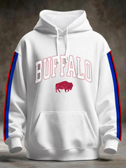 Men's Football Fans Lovers Gameday Casual Pocket Hoodie