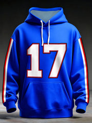 Men's Football Fans Lovers Gameday Casual Pocket Hoodie