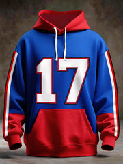 Men's Football Fans Lovers Gameday Casual Pocket Hoodie