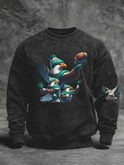 Men's Football Fans Lovers Gameday Casual Crew Neck Sweatshirt