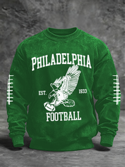 Men's Football Fans Lovers Gameday Casual Crew Neck Sweatshirt