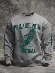 Men's Football Fans Lovers Gameday Casual Crew Neck Sweatshirt