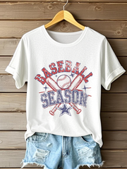 Women's Baseball Season Print T-Shirt
