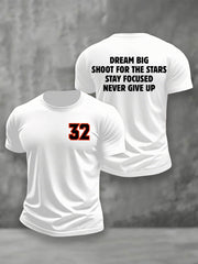 Men's Rudi Johnson Tribute Memorial Football Print short sleeves t-shirt