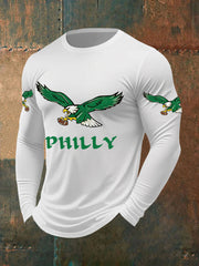 Men's Philly Football Fans Lovers Gameday Casual Long-Sleeve T-Shirt