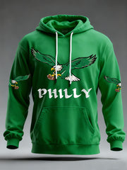 Men's Philly Football Fans Lovers Gameday Casual Hoodie