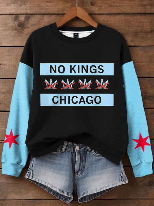 Women's Chicago Protest Print Sweatshirt